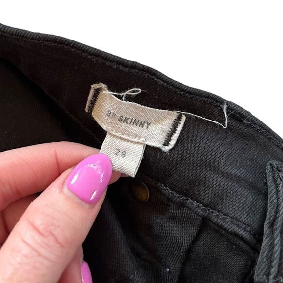 Madewell Black 8” Skinny Jeans Size 28 - Picture 6 of 11